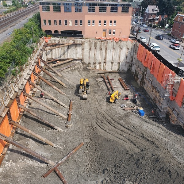 Caisson Walls Project in Toronto