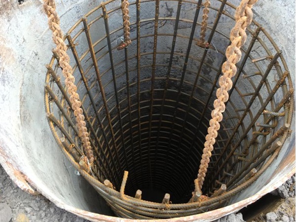 Augered Footings with rebar